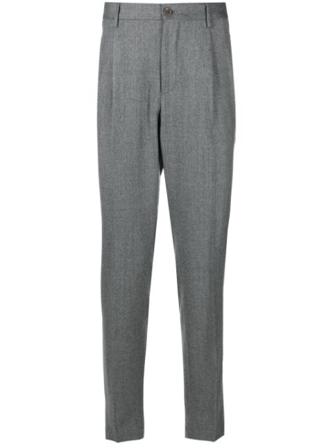 Incotex virgin wool tapered-leg trousers