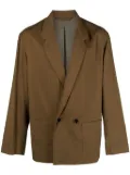 LEMAIRE notched-lapel double-breasted blazer - Brown