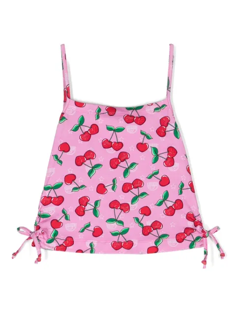 Chiara Ferragni Kids cherry-print spaghetti top