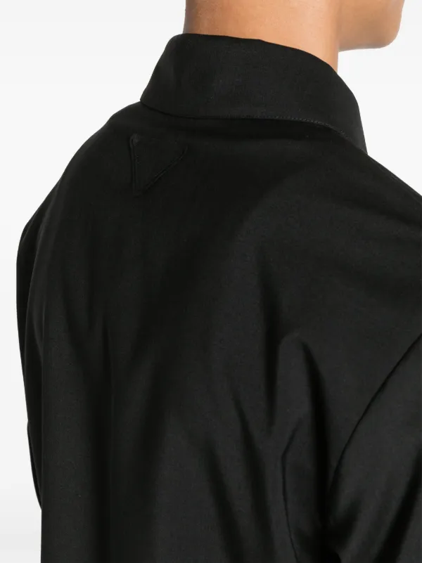 Prada ジップアップ シャツジャケット | ブラック | FARFETCH JP