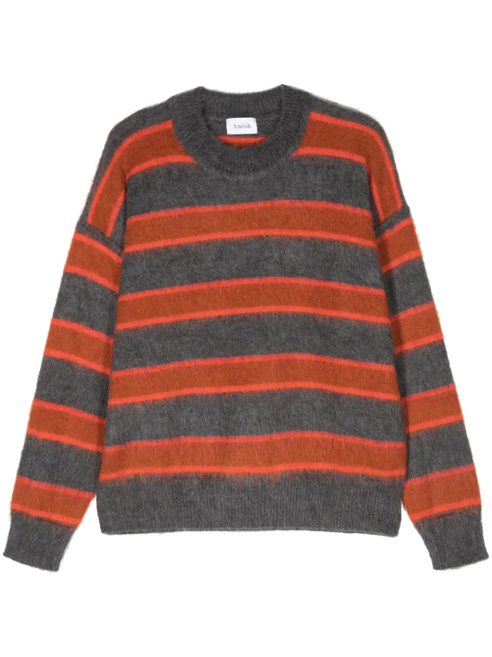 striped crewneck jumper