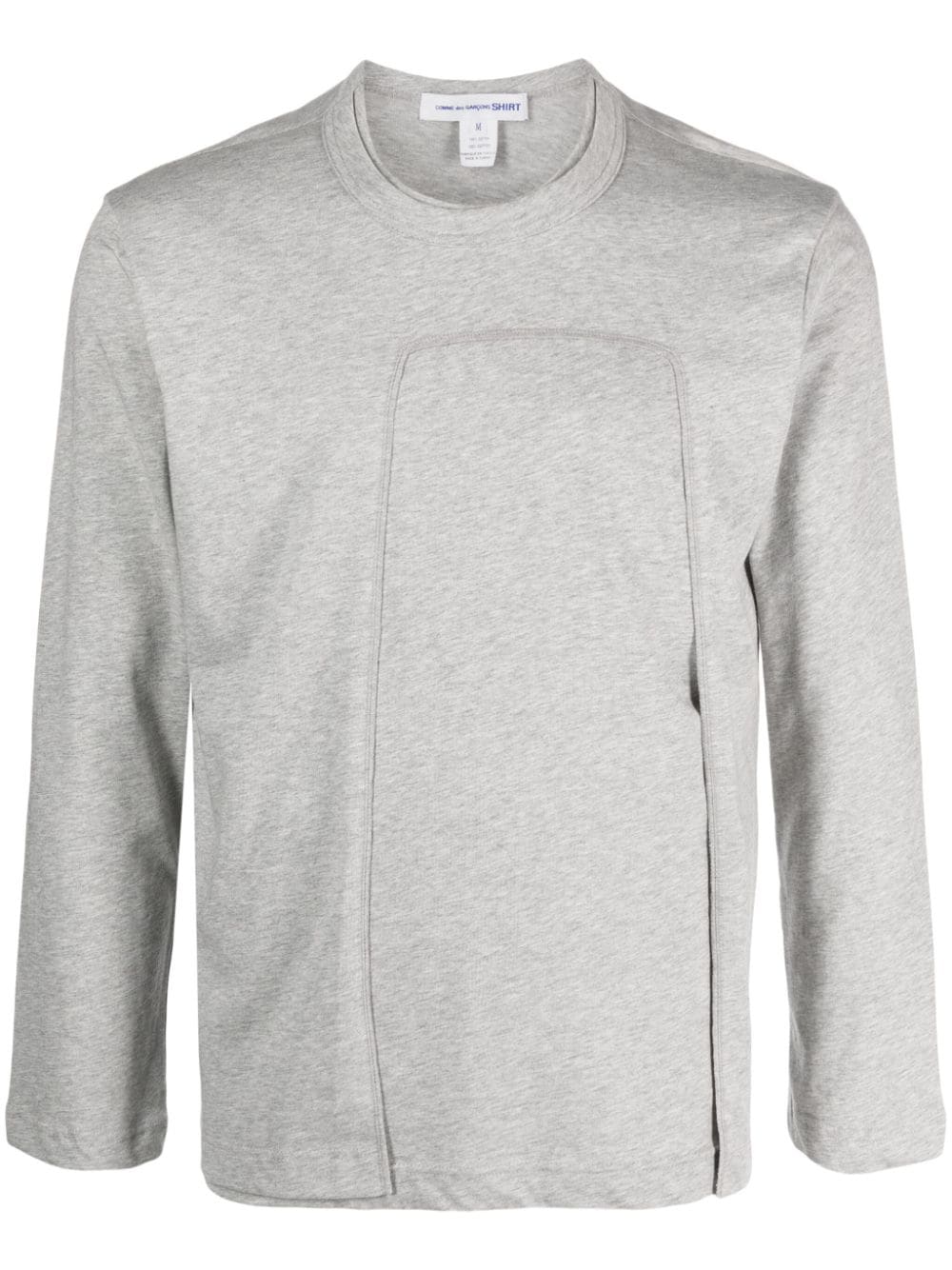 Comme Des Garçons Shirt Mélange-effect Panelled T-shirt In Grey