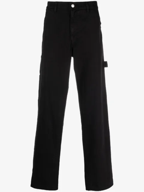 Awake NY logo-embroidered straight-leg jeans