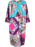 Olympiah colour-block patchwork cotton-blend kimono - Multicolour