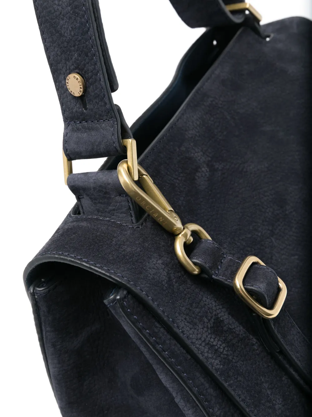 Orciani Sveva leren shopper Blauw