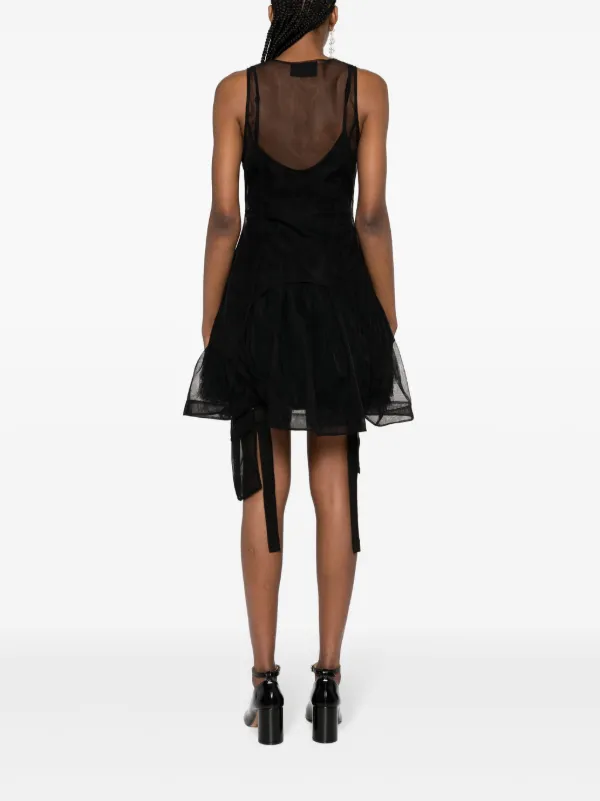 Simone Rocha ブラックレースノースリーブドレス Simone Rocha ノースリーブ シアートップ | ブラック | FARFETCH JP