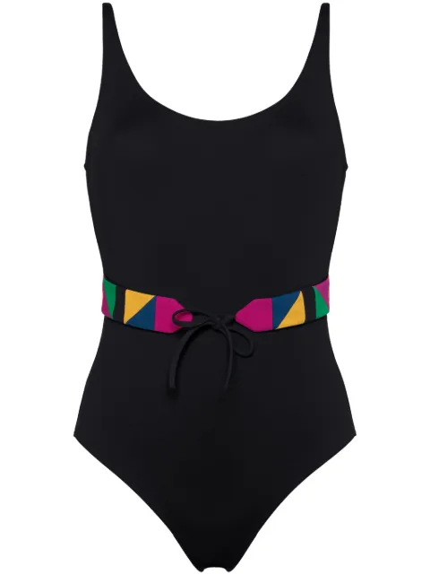 ERES Damier belted swimsuit