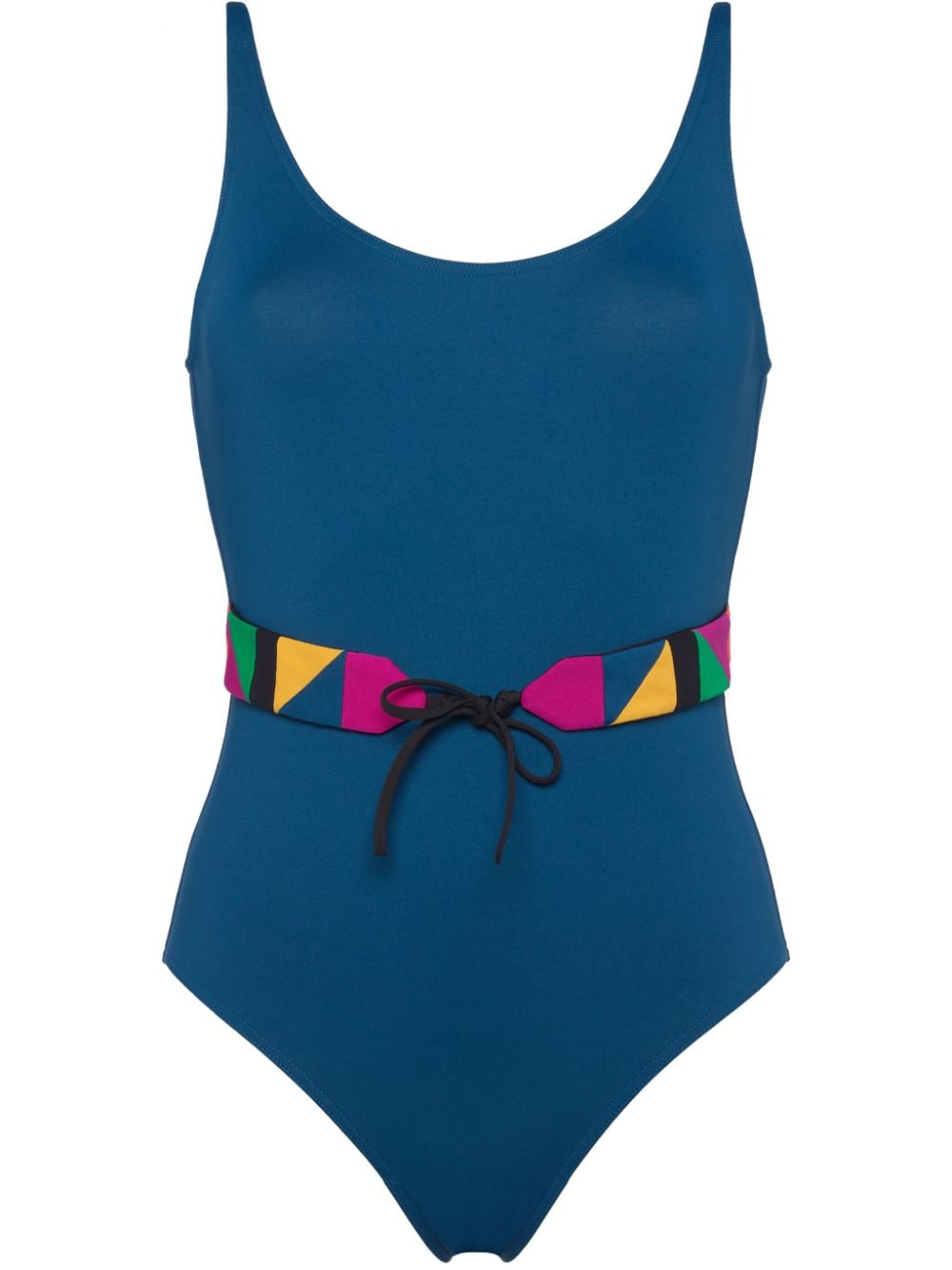 Eres Damier Belted Swimsuit In Blue