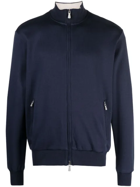 Eleventy high-neck zip-up jacket
