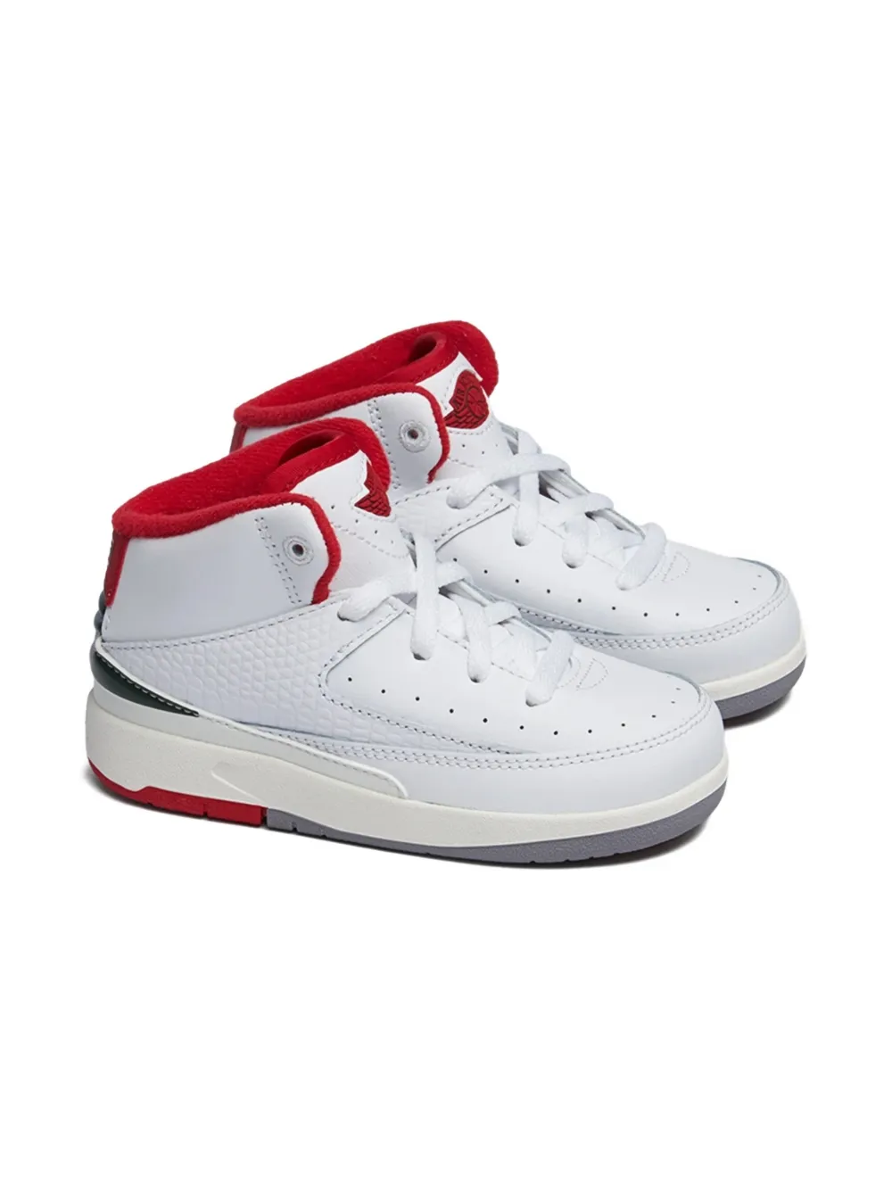 Jordan Kids Jordan 2 Retro "White/Fire Red" sneakers - ホワイト Jordan Kids Jordan 2 Retro "White/Fire Red" sneakers - ホワイト