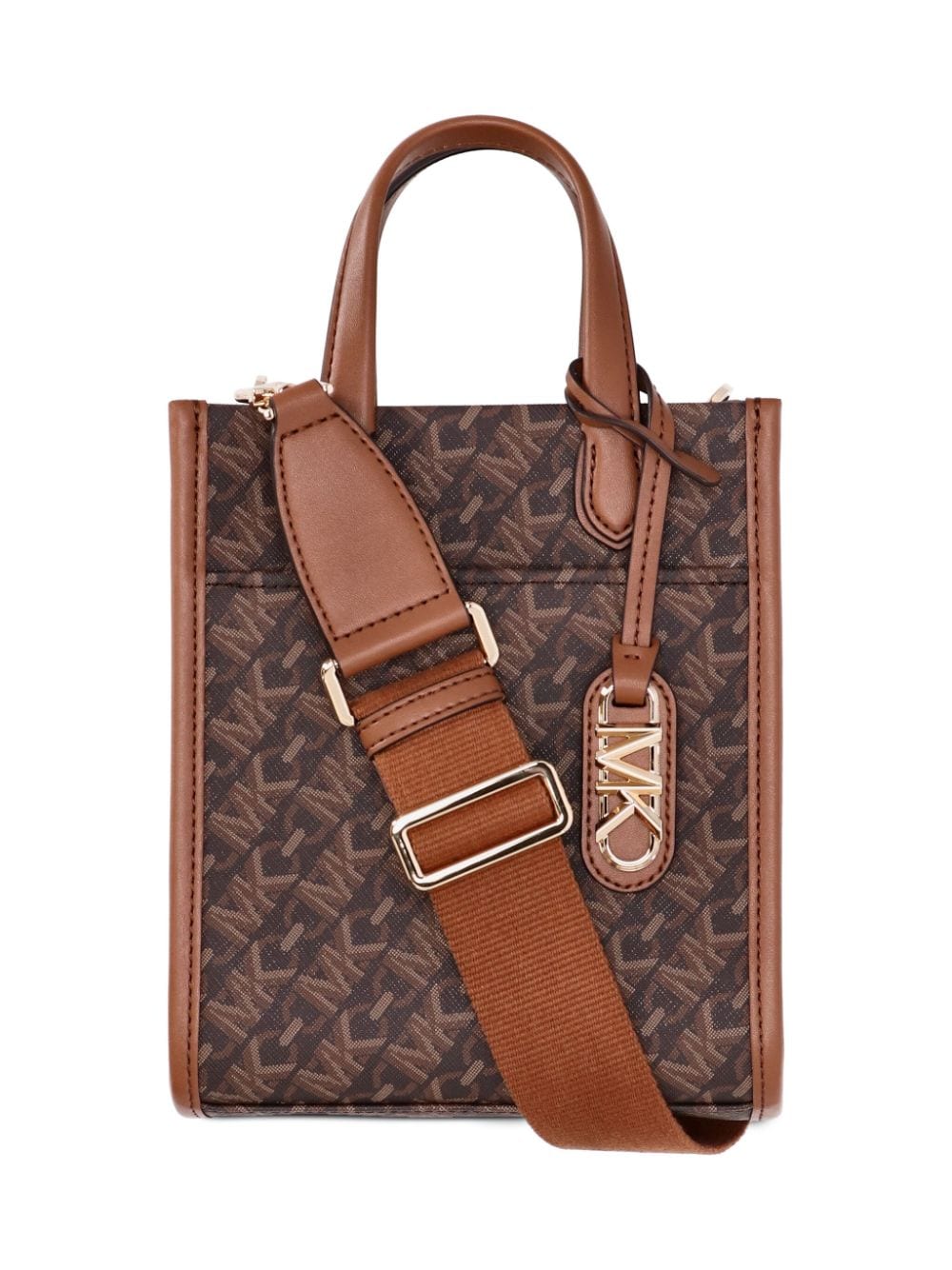 Michael Kors Small Gigi Empire-logo Crossbody Bag In Brown