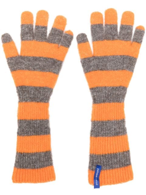 Paloma Wool striped brushed-effect gloves