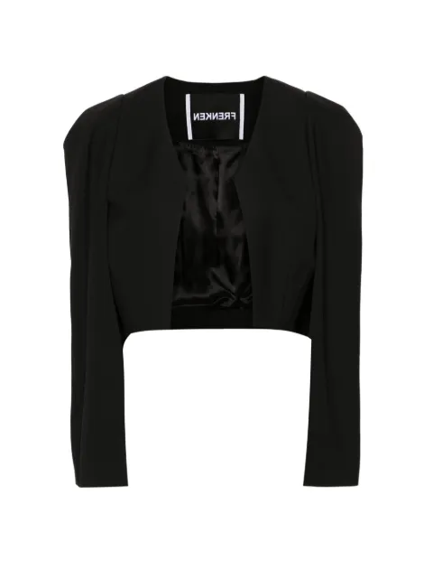 Frenken long puff-sleeved cropped jacket