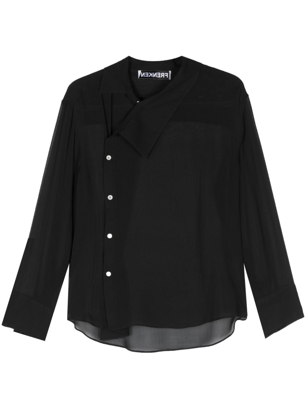 Shop Frenken Cross Asymetric Shirt In Black