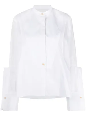 Jil Sander リボンディテール シャツ | ホワイト | FARFETCH JP