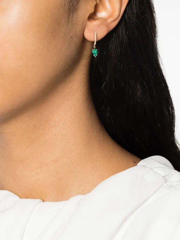 Zoe Chicco 14K ゴールド ダイヤモンド ピアス フープ サークル Zoe Chicco 14K ゴールド ダイヤモンド ピアス フープ サークル