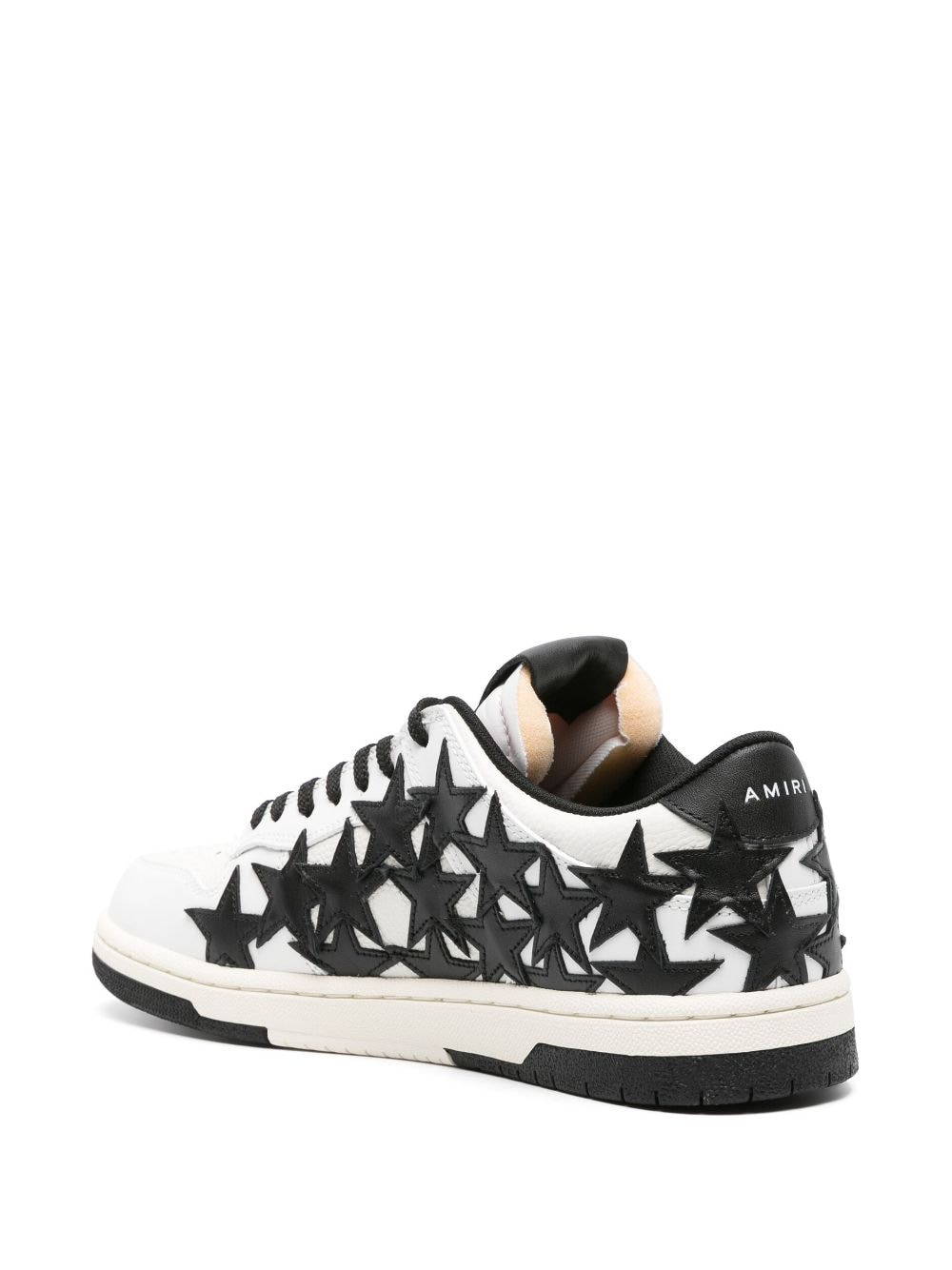 Shop Amiri Stars Court Leather Sneakers In Neutrals