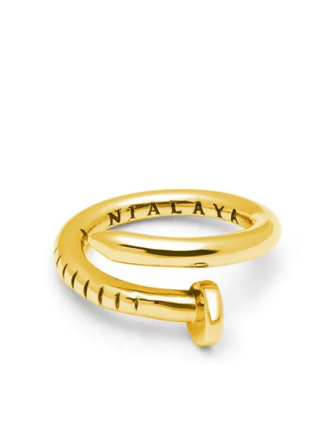 Nialaya Jewelry Dorje engraved nail ring