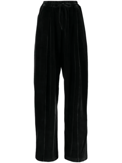 Alexander Wang logo-appliqué velour track pants