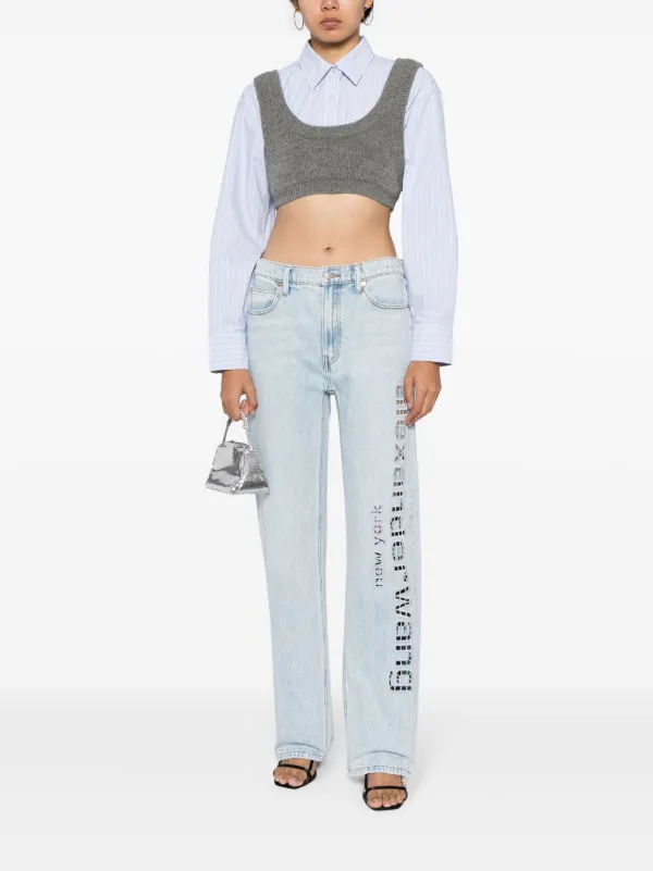alexanderwang ライトブルー ストレートデニム M alexander wang ライトブルー ストレートデニム