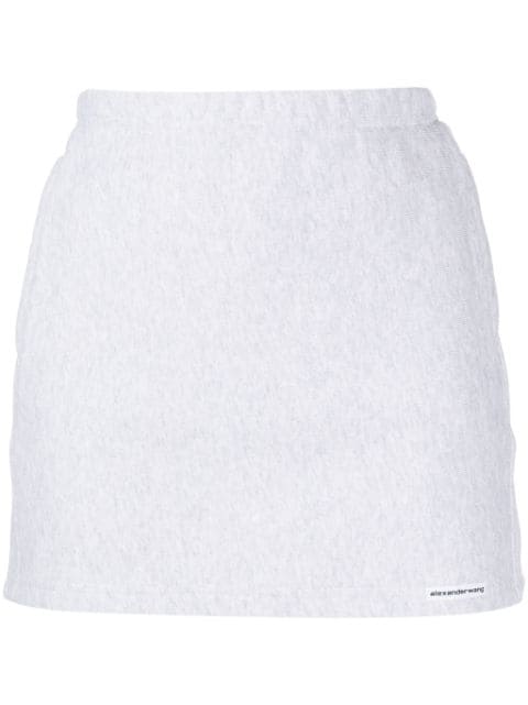 Alexander Wang logo-patch cotton miniskirt