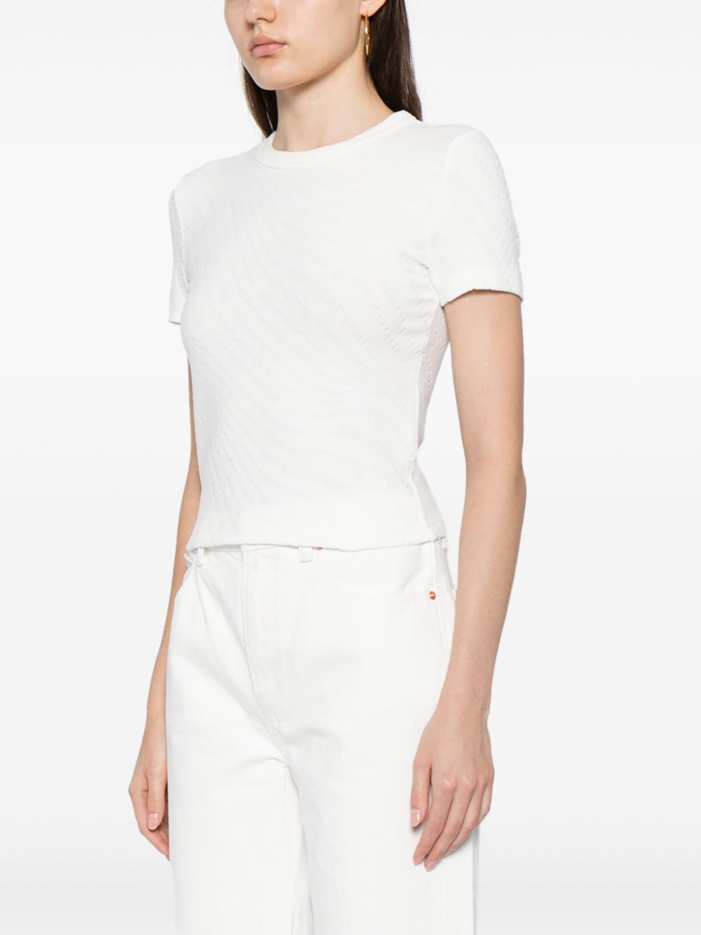 Affordable Alexander Wang logo-jacquard knitted top Women