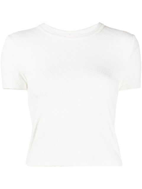 Alexander Wang logo-jacquard knitted top Women