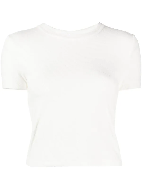 Alexander Wang ロゴジャカード ニットトップ | ホワイト