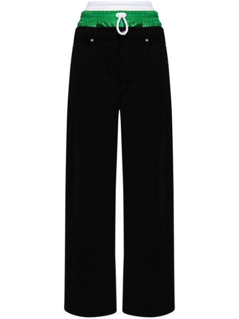 Alexander Wang layered-waist straight-leg jeans Women