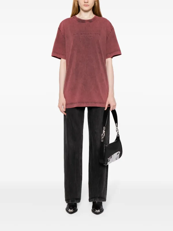 alexander wang ロゴTシャツ　レッド Alexander Wang Logo t-shirt | Red | FARFETCH