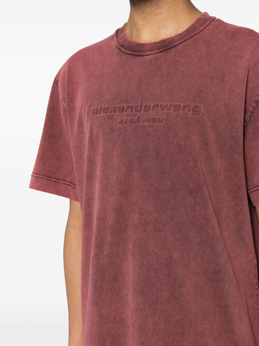 Alexander Wang logo-embossed cotton T-shirt Men