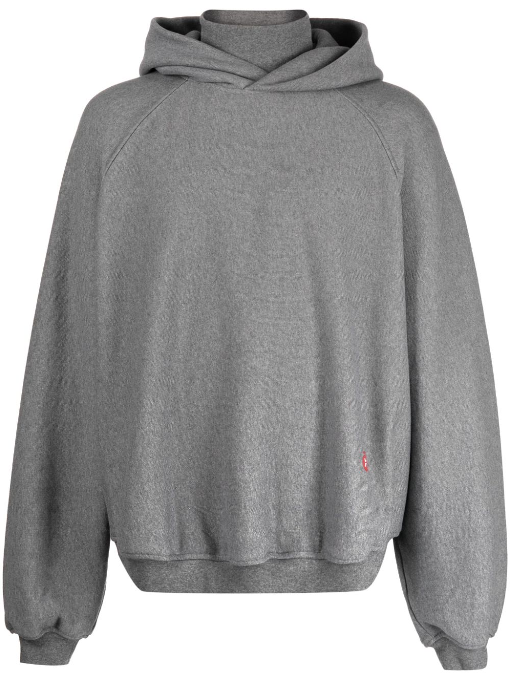 logo-appliqué fine-knit hoodie