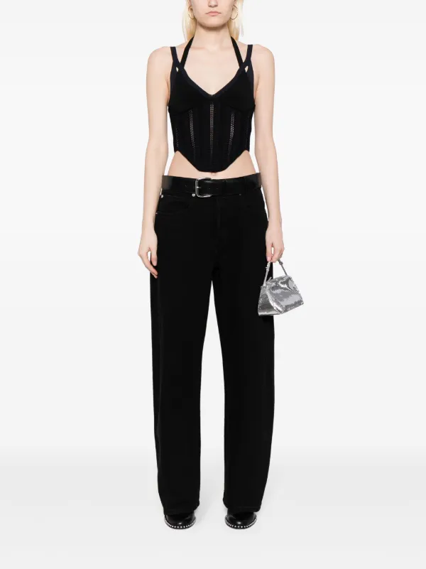 Alexander Wang ベルテッド ワイドパンツ | ブラック | FARFETCH JP