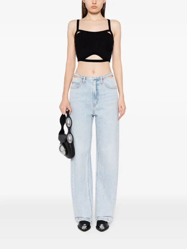 Alexander Wang カットアウト ストレートジーンズ | ブルー | FARFETCH JP