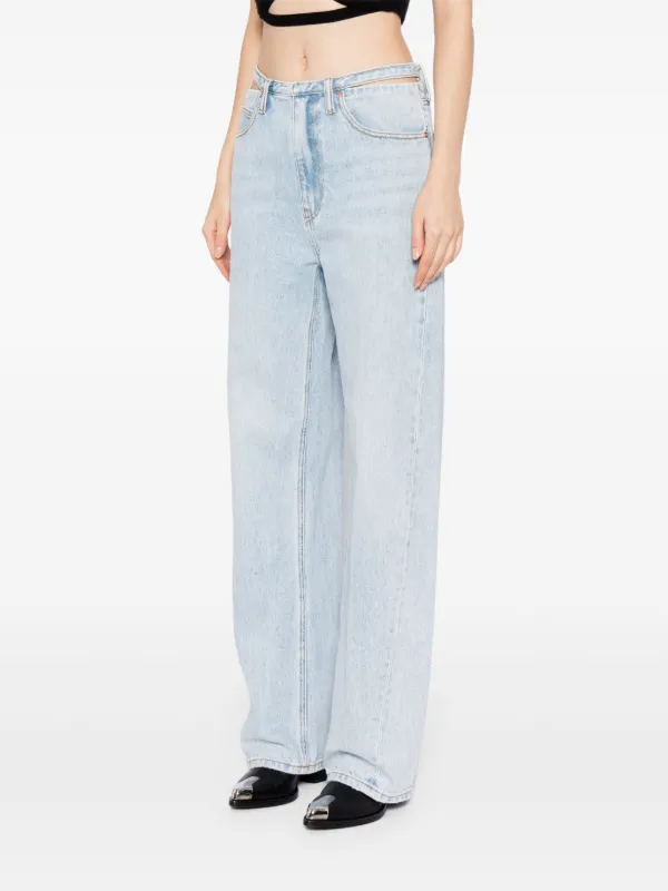 Alexander Wang カットアウト ストレートジーンズ | ブルー | FARFETCH JP