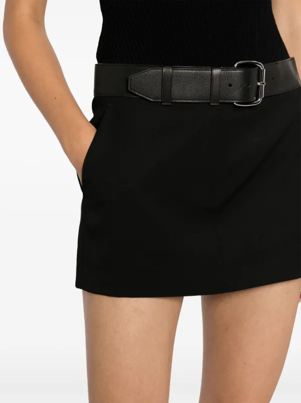 ALEXANDER WANG アレキサンダーワン ミニスカート ベルト付き Alexander Wang レザーベルト ミニスカート | ブラック