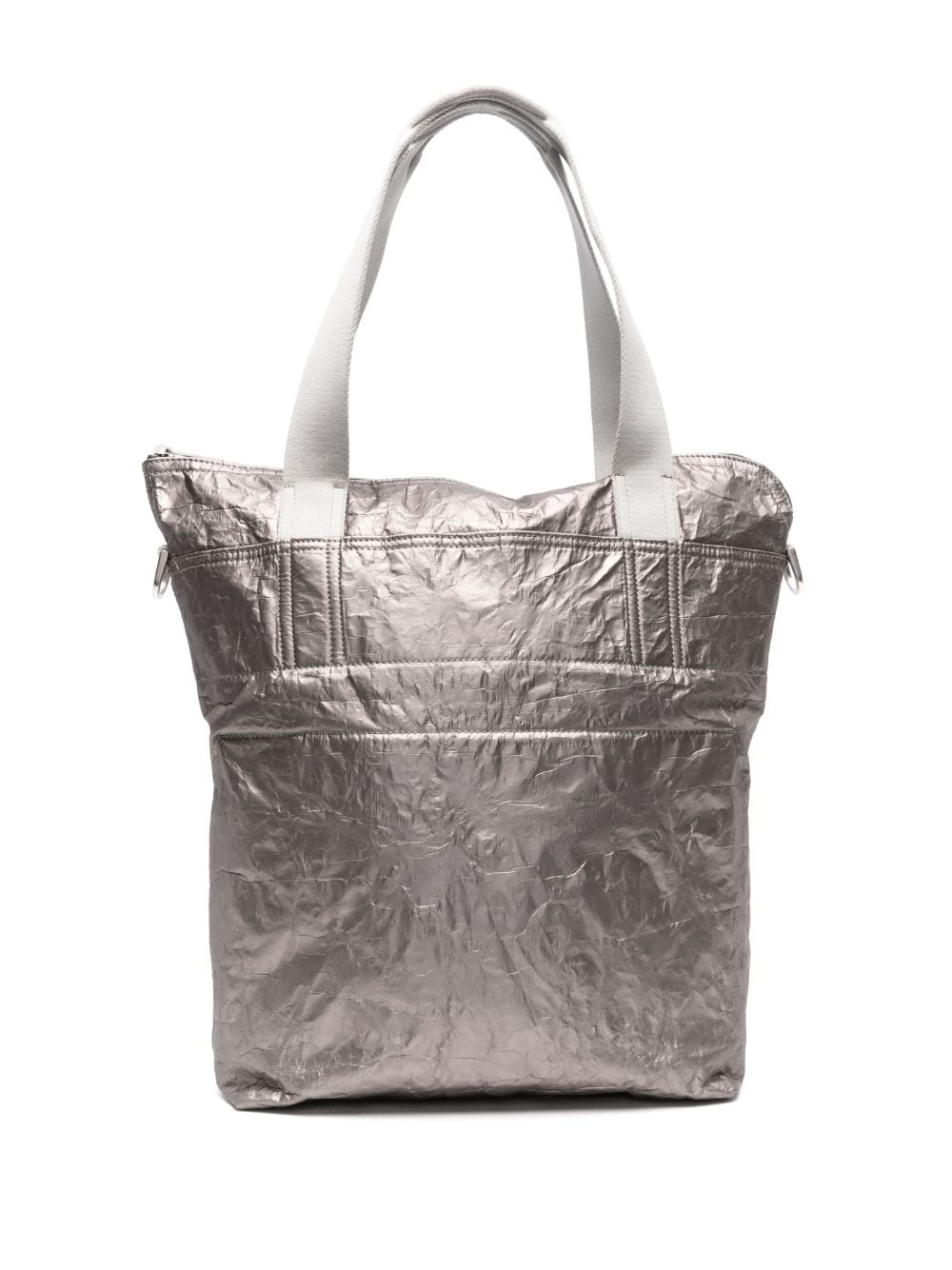 Rick Owens Small Messenger Coated Tote Bag In Grey