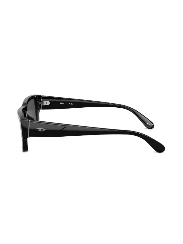 Diesel Lunettes De Soleil Rectangulaires 0DL1002 Noir FARFETCH CM