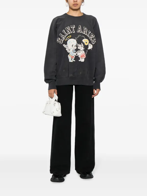 SAINT Mxxxxxx コットン スウェットシャツ グレー　平野紫耀　着用 Saint Mxxxxxx スウェット 平野紫耀さん着用 ◯送料無料