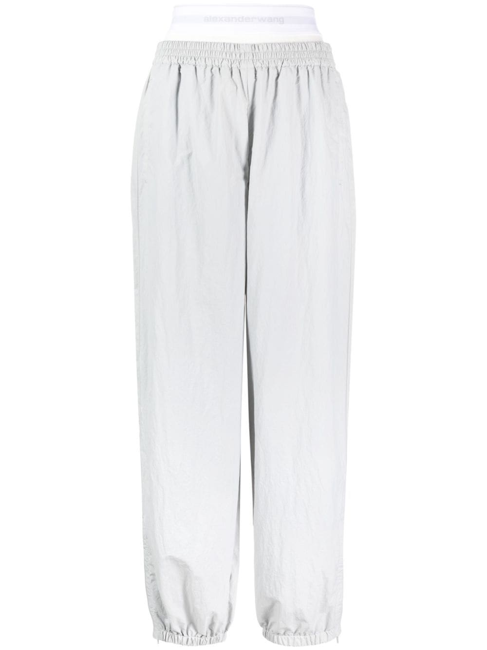 Shop Alexander Wang Layered-design Track Pants In Grey