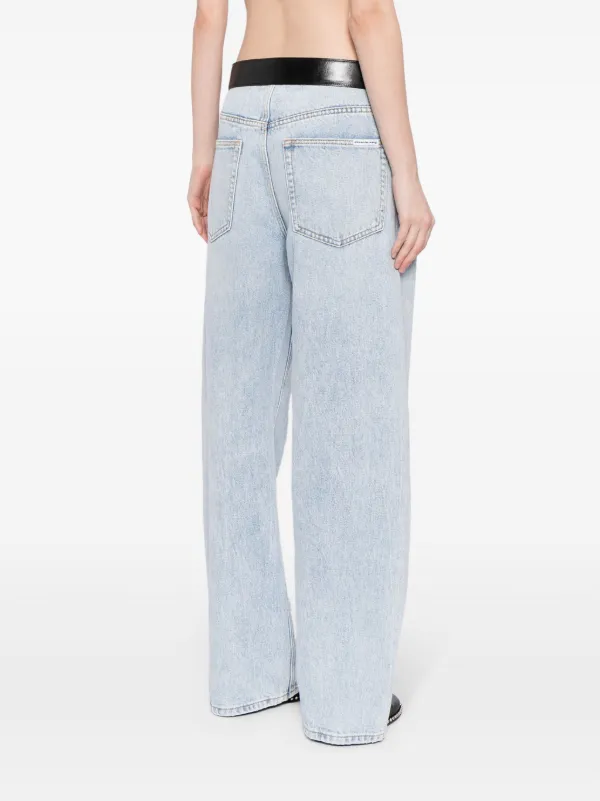 Alexander Wang ベルテッド ワイドパンツ | ブルー | FARFETCH JP