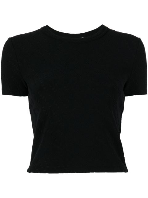 Alexander Wang logo-jacquard knitted top Women