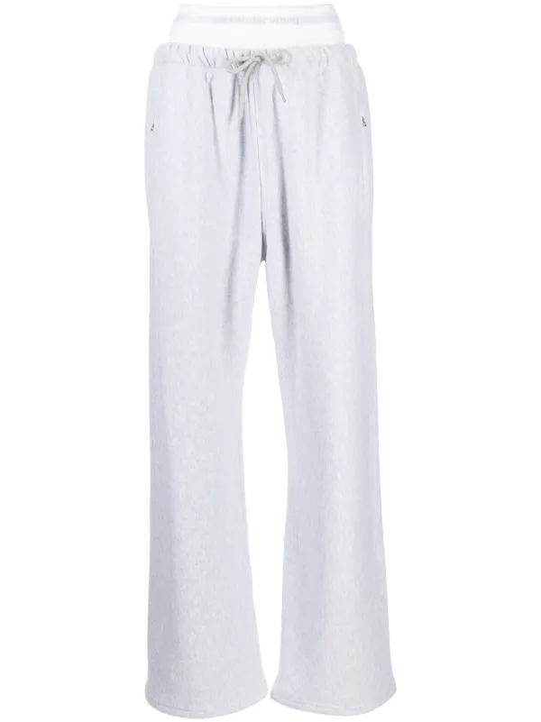 Alexander Wang logo-waistband Layered Track Pants - Farfetch