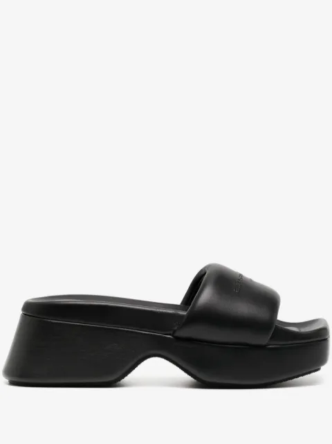 Alexander Wang Float logo-debossed platform slides