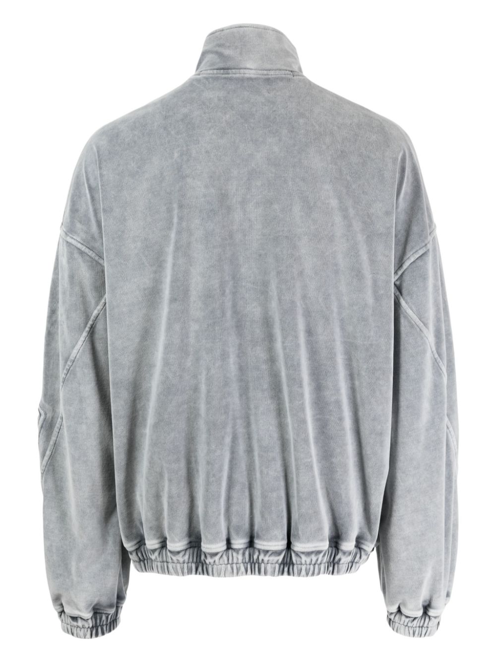Shop Alexander Wang Logo-embossed Cotton Jacket In Grey