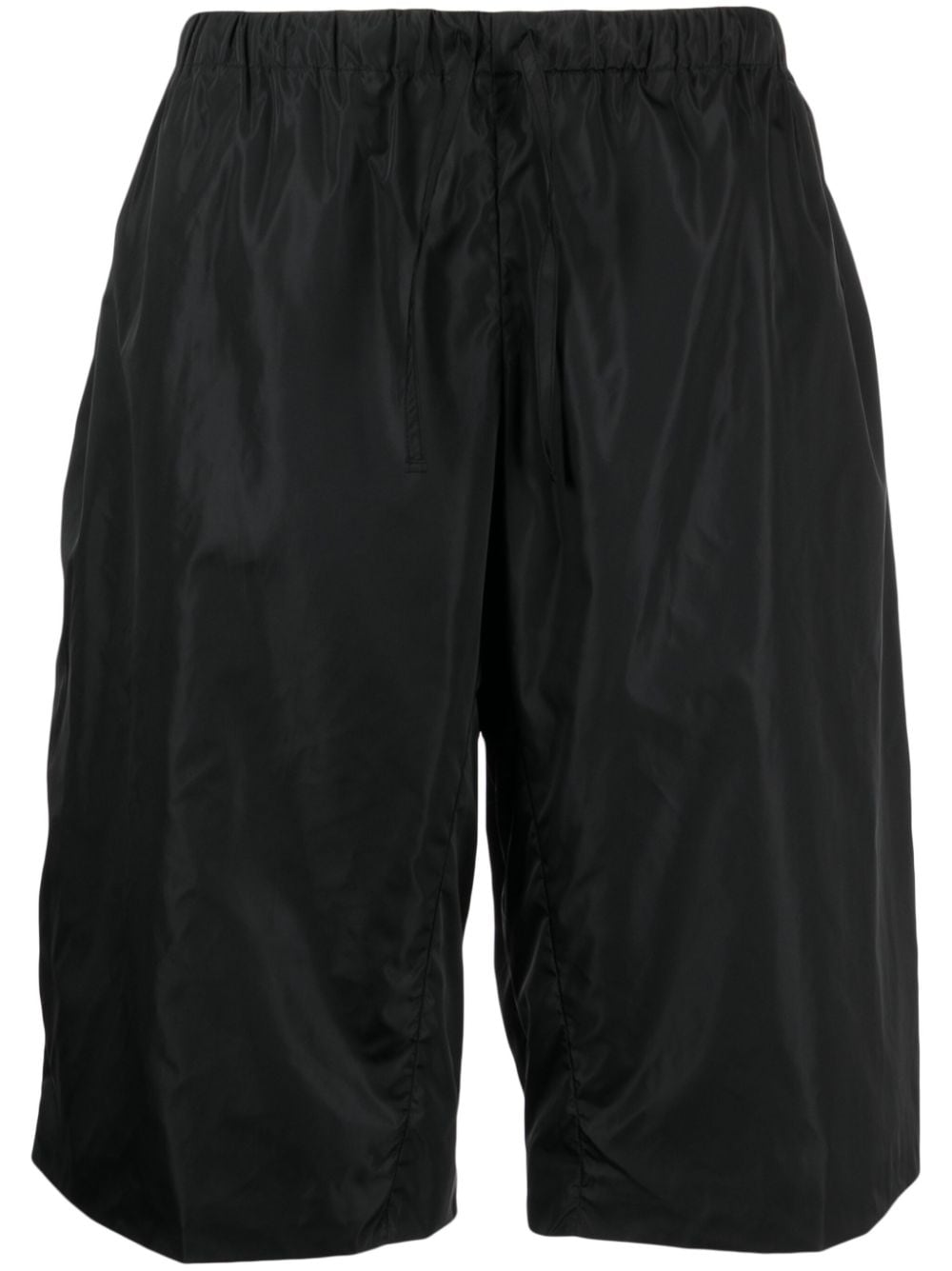 Alexander Wang Elastic-waist Bermuda Shorts In Black