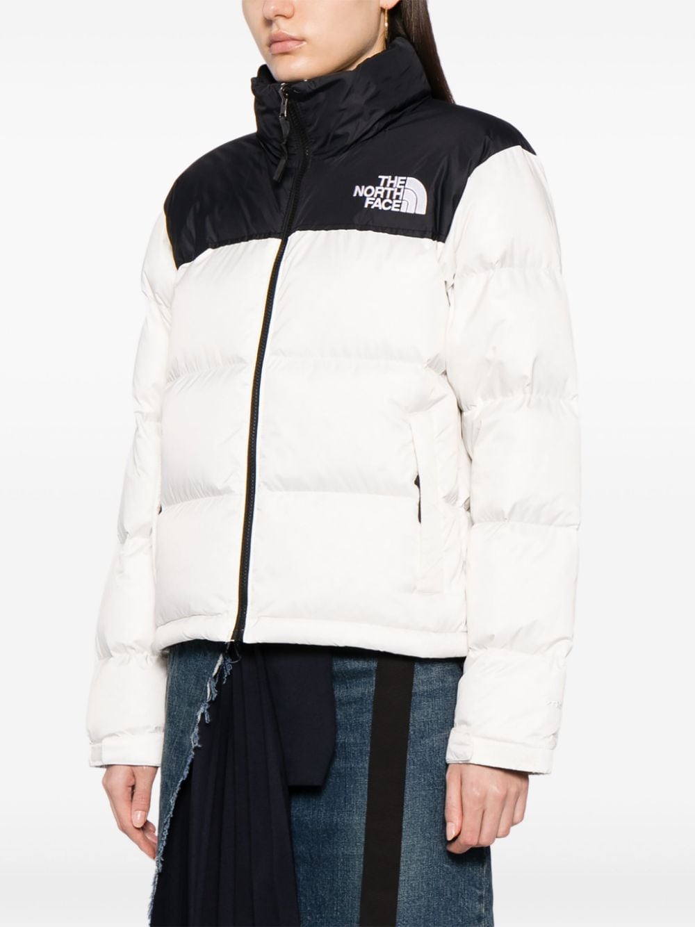 Shop The North Face 1996 Retro Nuptse Logo-print Padded Jacket In White