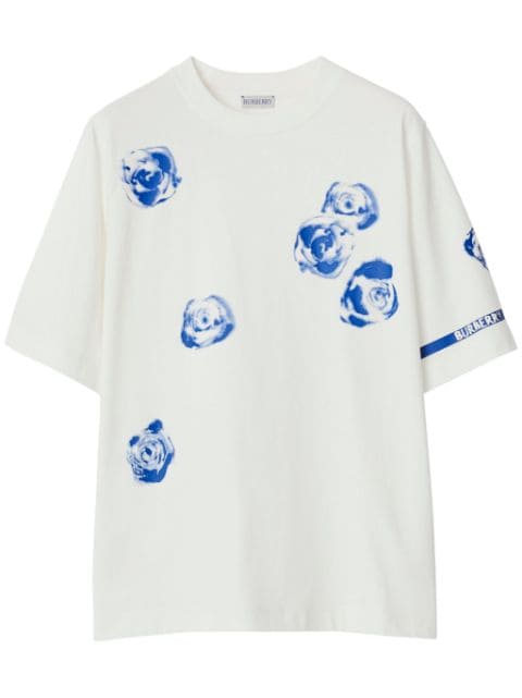 Burberry rose-print cotton T-shirt