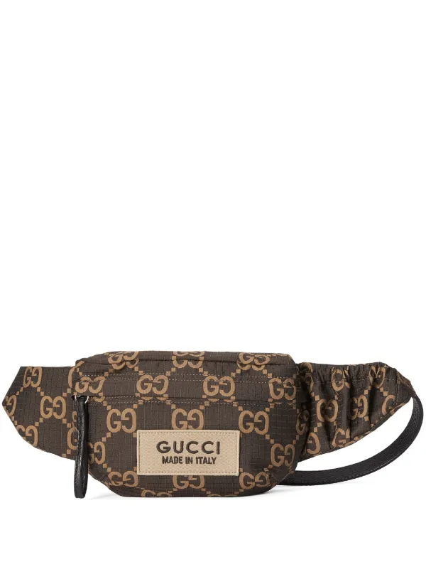 GUCCI Logo-Jacquard Canvas Belt Bag for Men