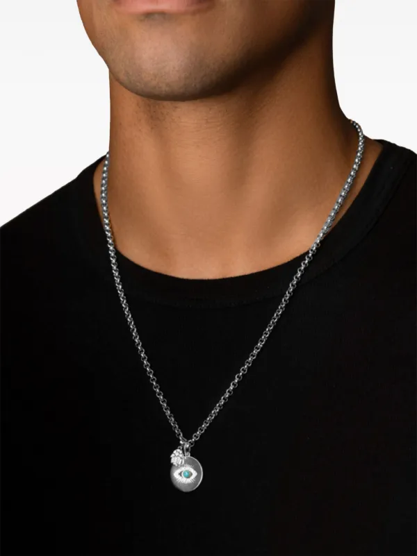 Nialaya Jewelry Evil Eye Hamsa Hand Pendant Necklace Silver FARFETCH PH